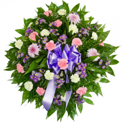 Wiązanka zielono fioletowa